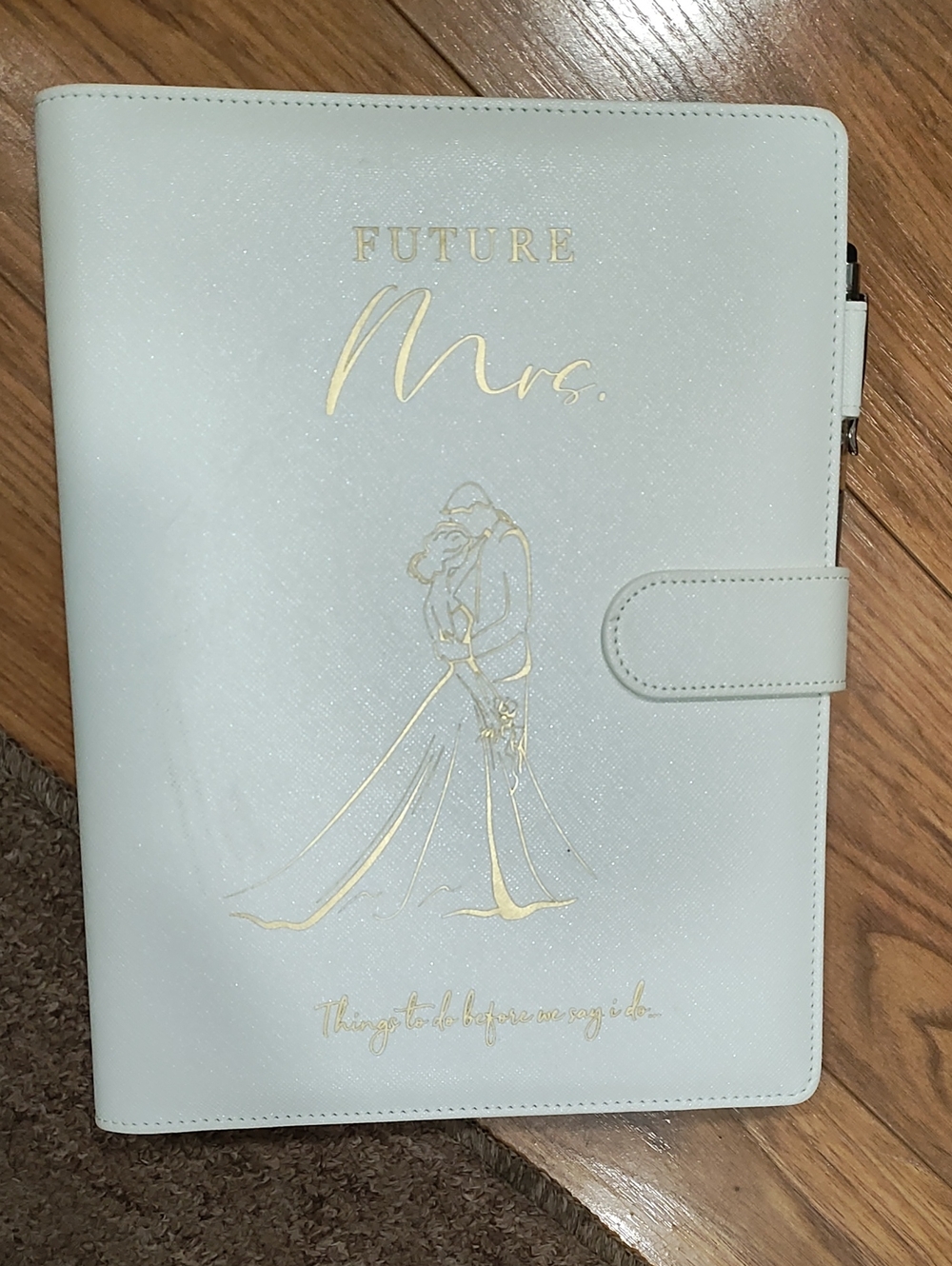 Future Mrs. Wedding Planner Organizer - White with Gold Accents